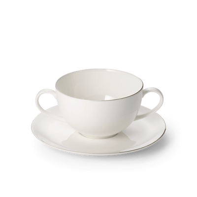 Platin Line - Set - Soup Cup 10.8 fl oz | 0.32L & Saucer | Dibbern | JANGEORGe Interior Design
