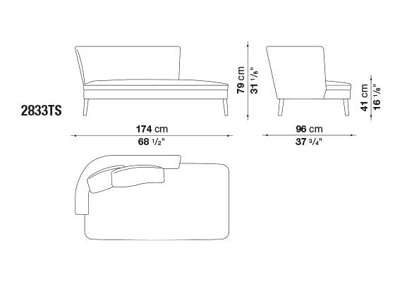 Febo Chaise Longue | Maxalto | JANGEORGe Interior Design