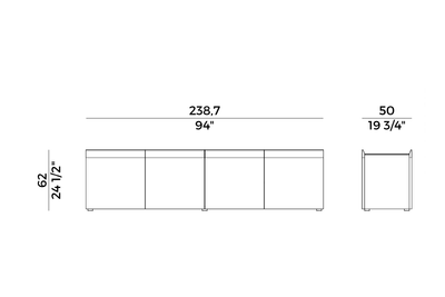 Avant - Sideboard with ash frame (884/MB2) | Potocco | JANGEORGe Interior Design