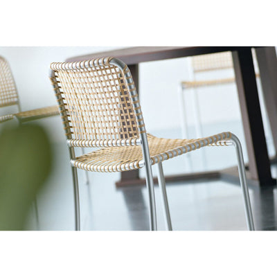 Gervasoni Allu 24 I Chair (back view). Woven Chair | JANGEORGe Interiors & Furniture USA