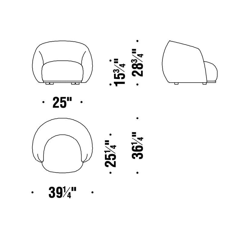 JANGEORGe Interiors & Furniture Moroso Pacific Armchair Diagram