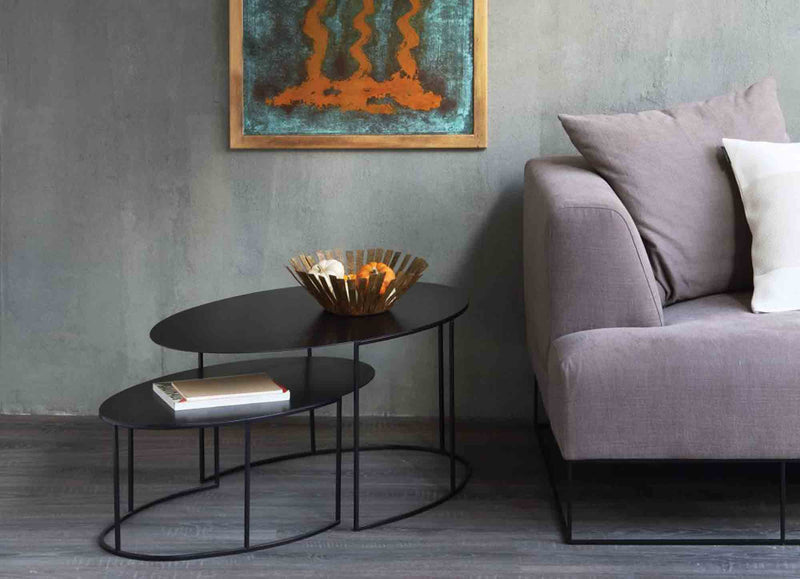 JANGEORGe Interiors & Furniture Zeus Slim Irony Oval Coffee Table