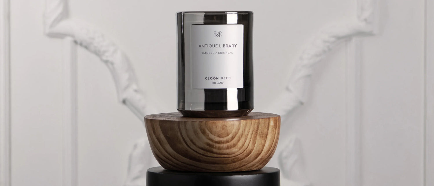 Cloon Keen Antique Library Candle - Hand Poured in Galway, Ireland