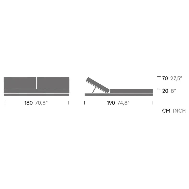 Landscape lounger double with 5-position backrest seat/back cushion (946147) | Kettal | JANGEORGe Interior Design
