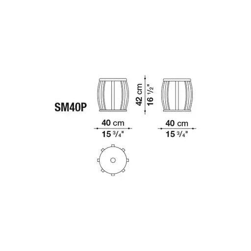 Loto Ottoman 40cm (SM40P) | Maxalto | JANGEORGe Interior Design