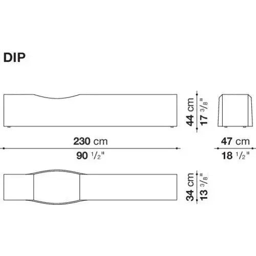 Dip & Double Dip - Bench 230cm JANGEORGe Interior Design & Furniture