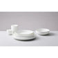 Dibbern Juno Salad Bowl, German fine bone china bowl with smooth white surface and modern silhouette.
