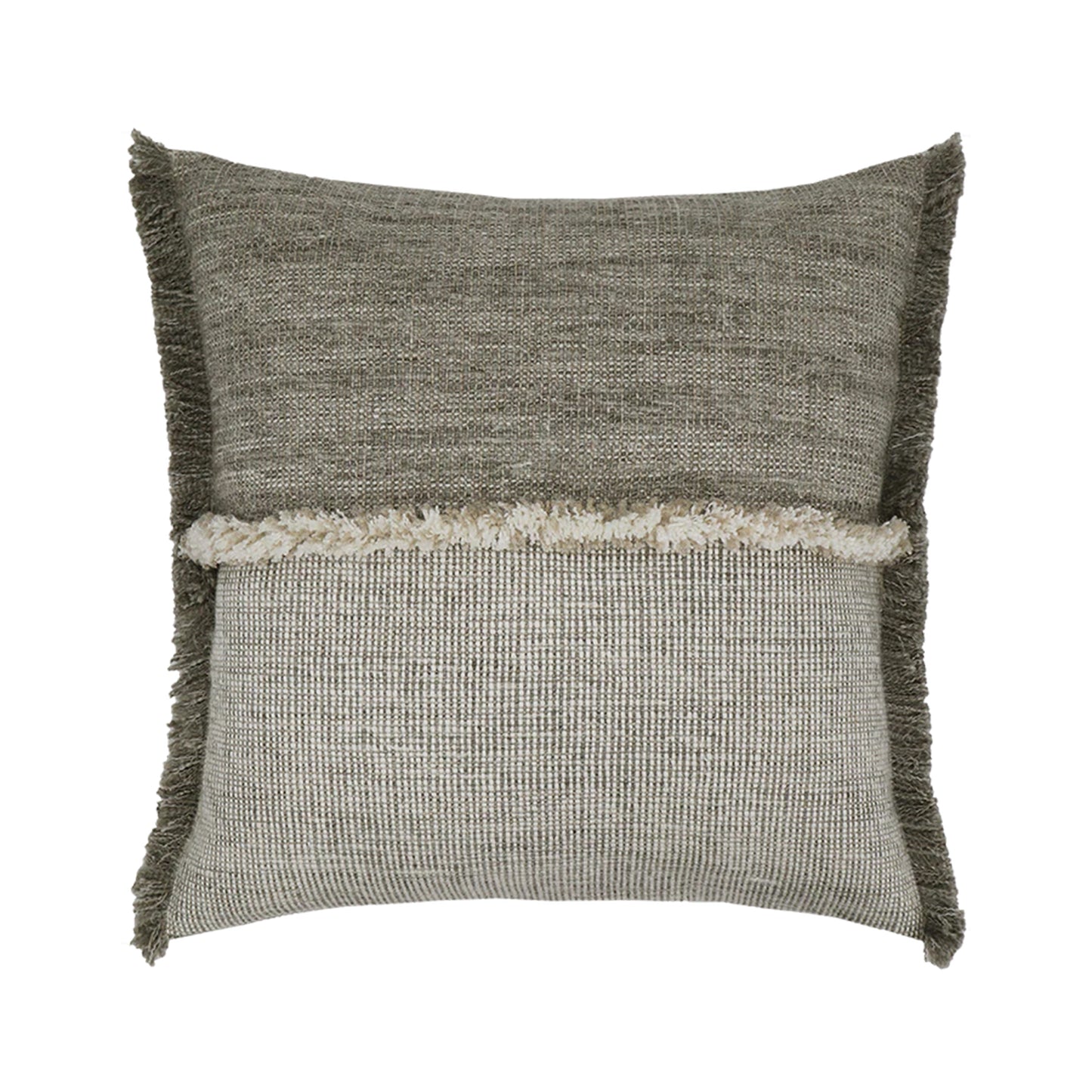 Forage Cloth Cushion with Fringing