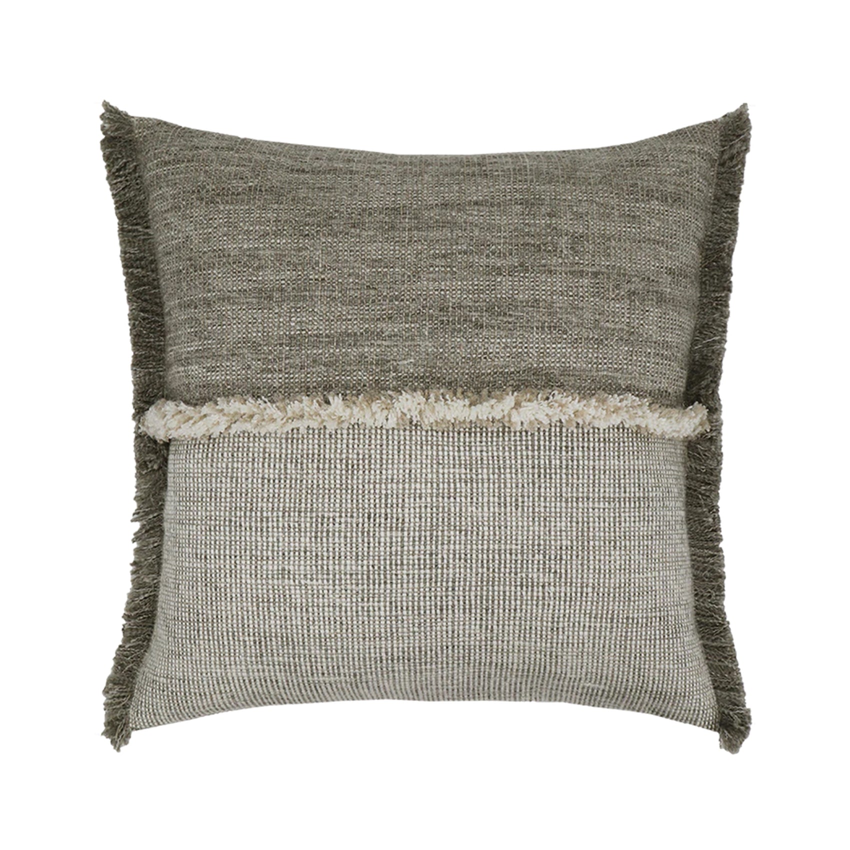 Forage Cloth Cushion with Fringing