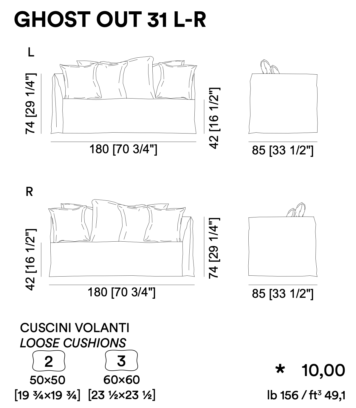 Ghost Out 31 L-R - Modular Sofa