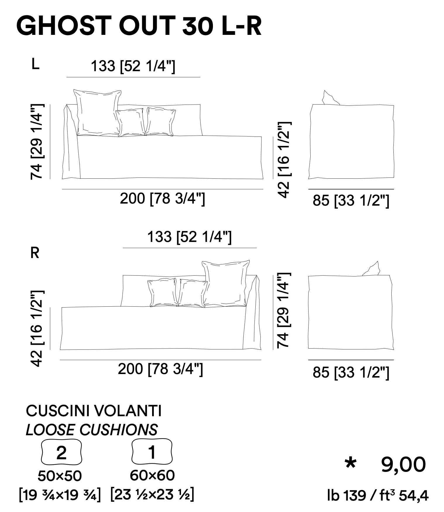 Ghost Out 30 L-R - Modular Sofa