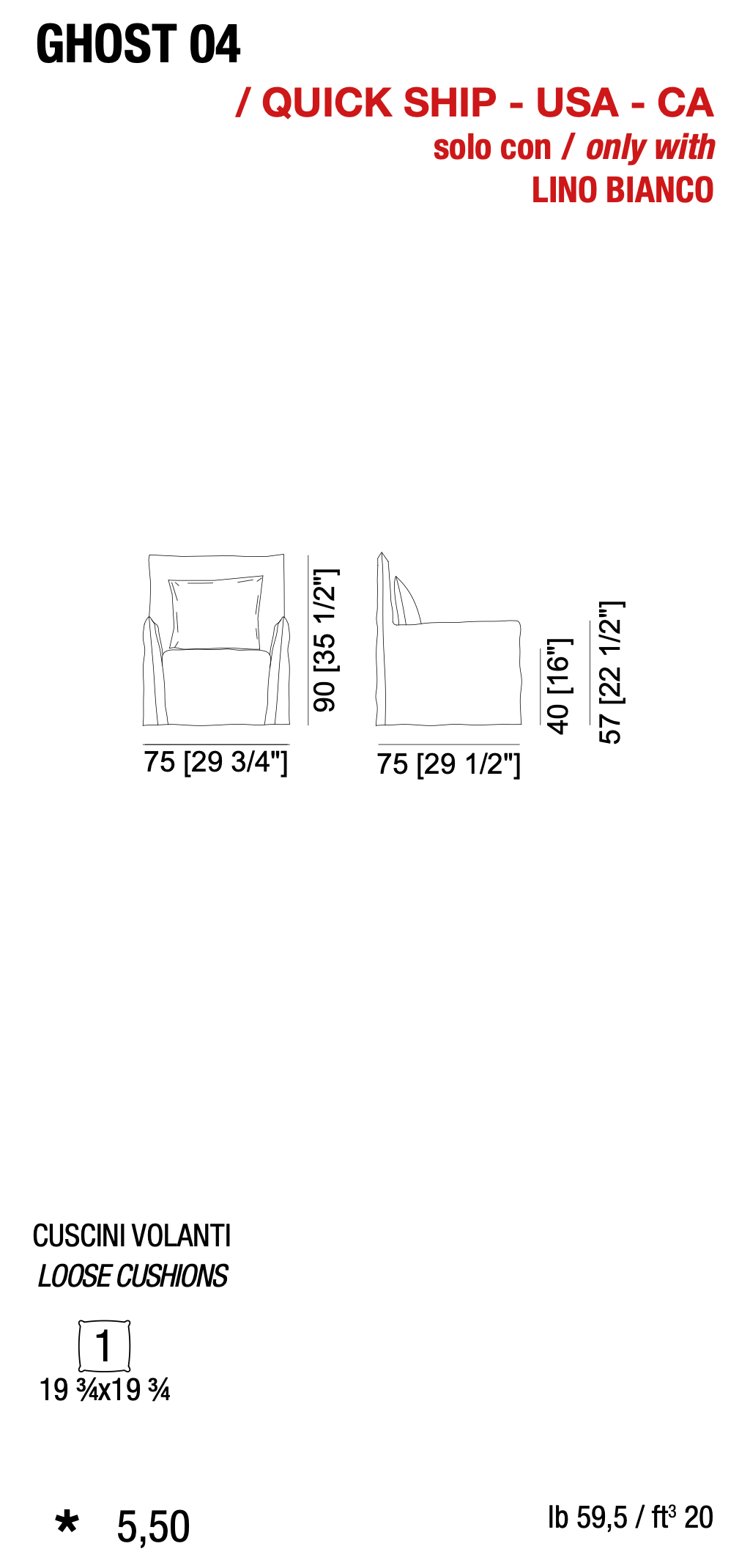 Gervasoni | Ghost 04 - Armchair