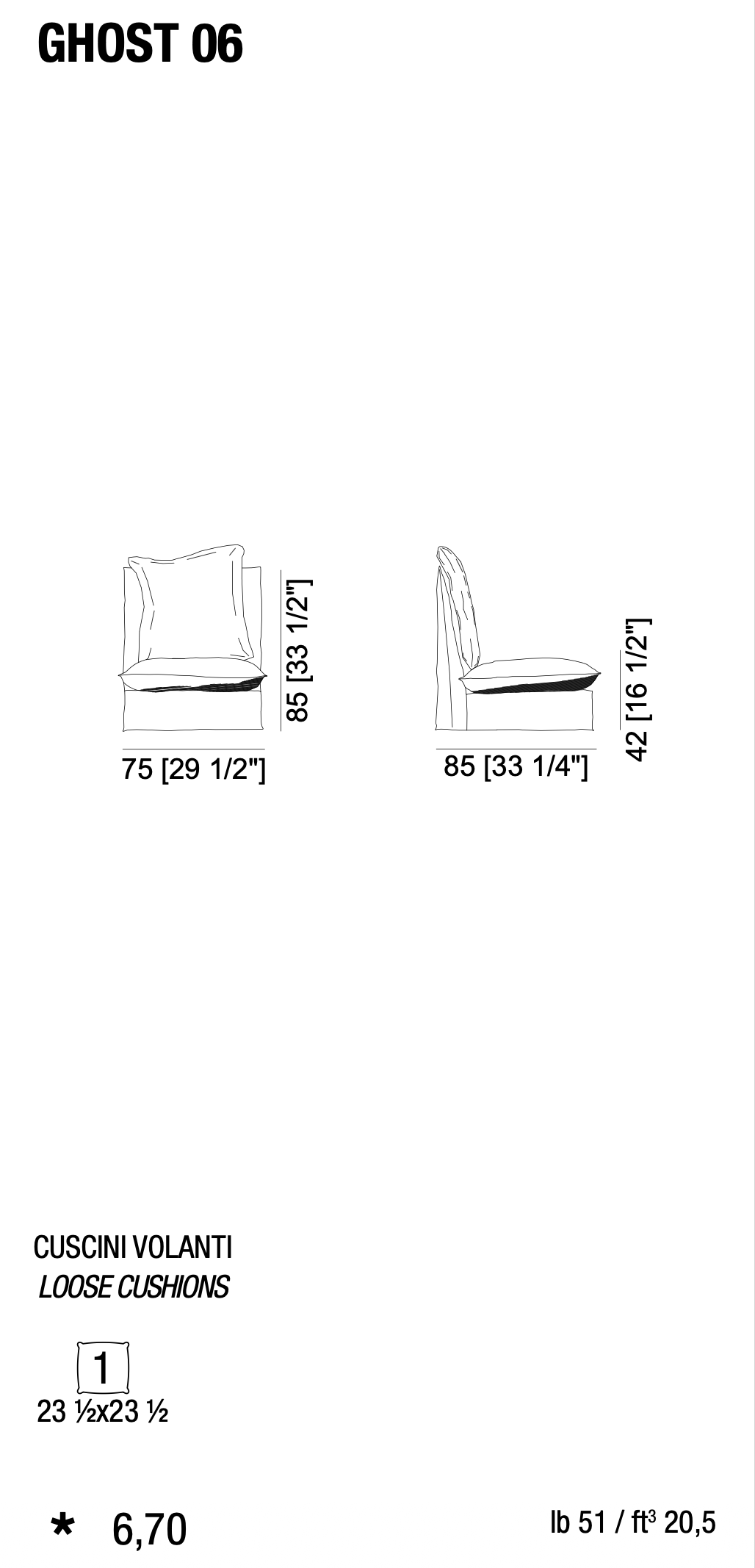Gervasoni | Ghost 06 - Modular Lounge Chair