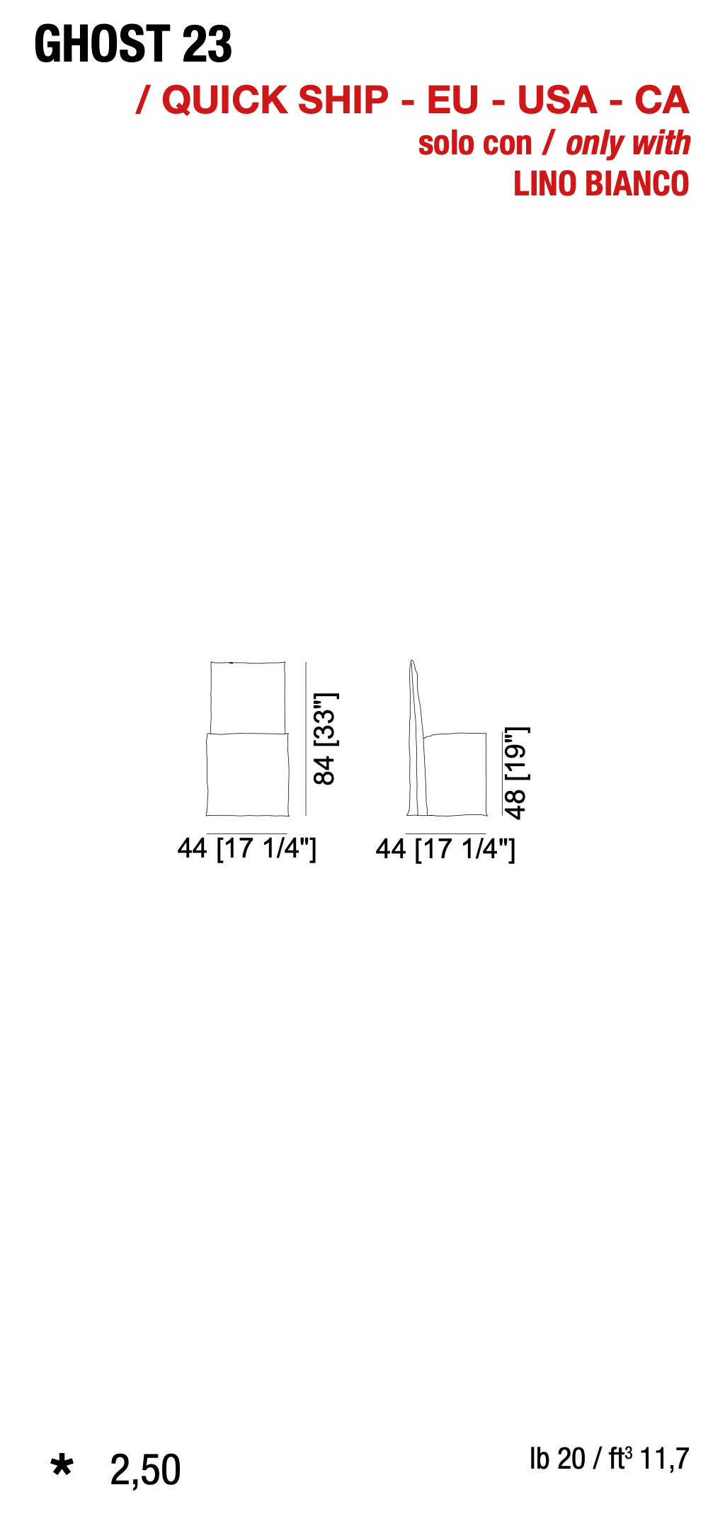 Ghost 23 - Dining Chair without Arms