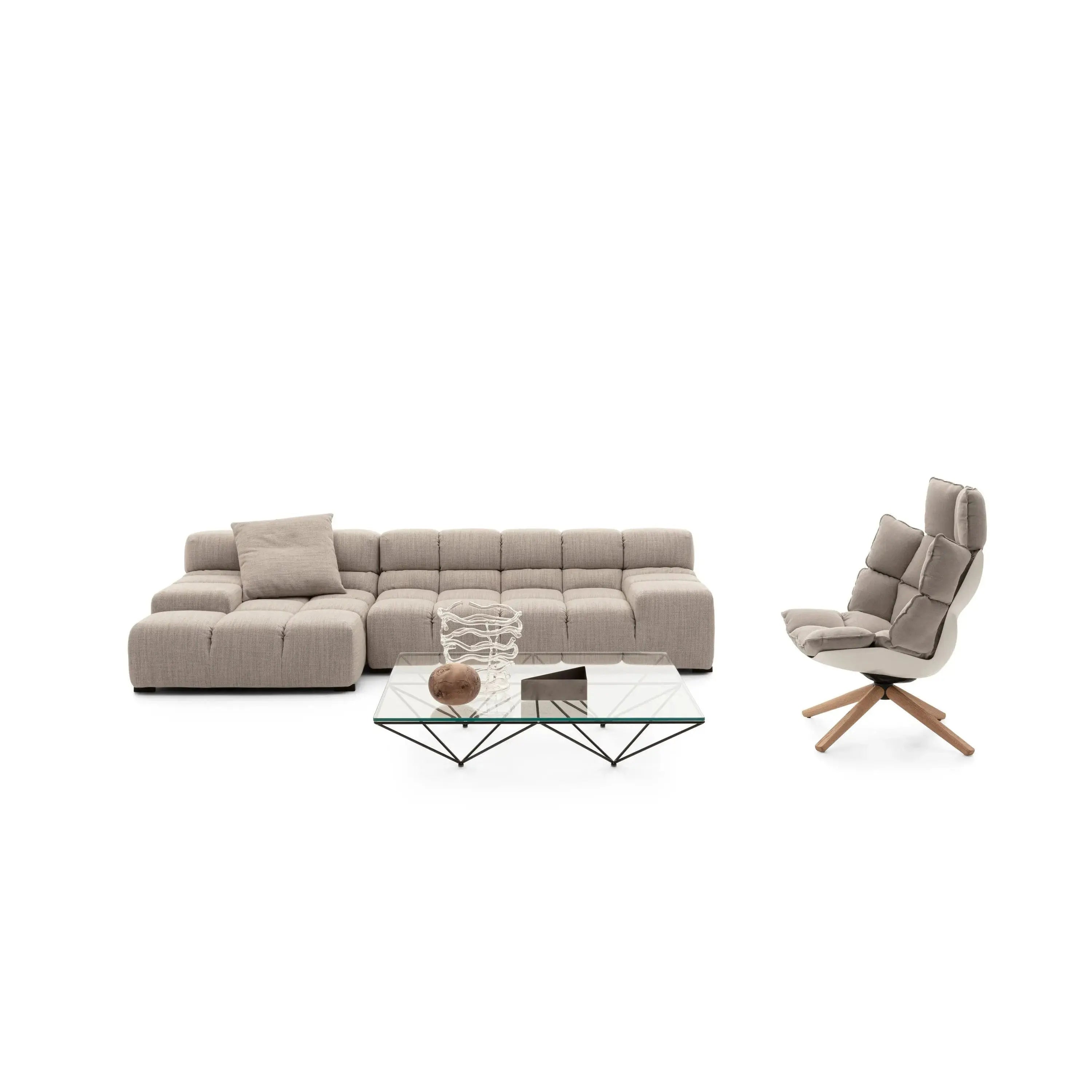 Tufty-Time - Left Sectional Sofa in Rope Rattier B&B Italia