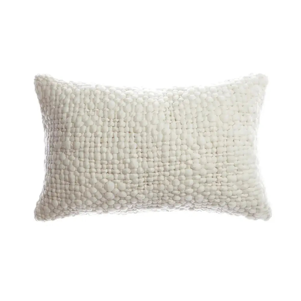 Alma - Chunky Wool Lumbar Pillow | Homelosophy | JANGEORGe Interior Design