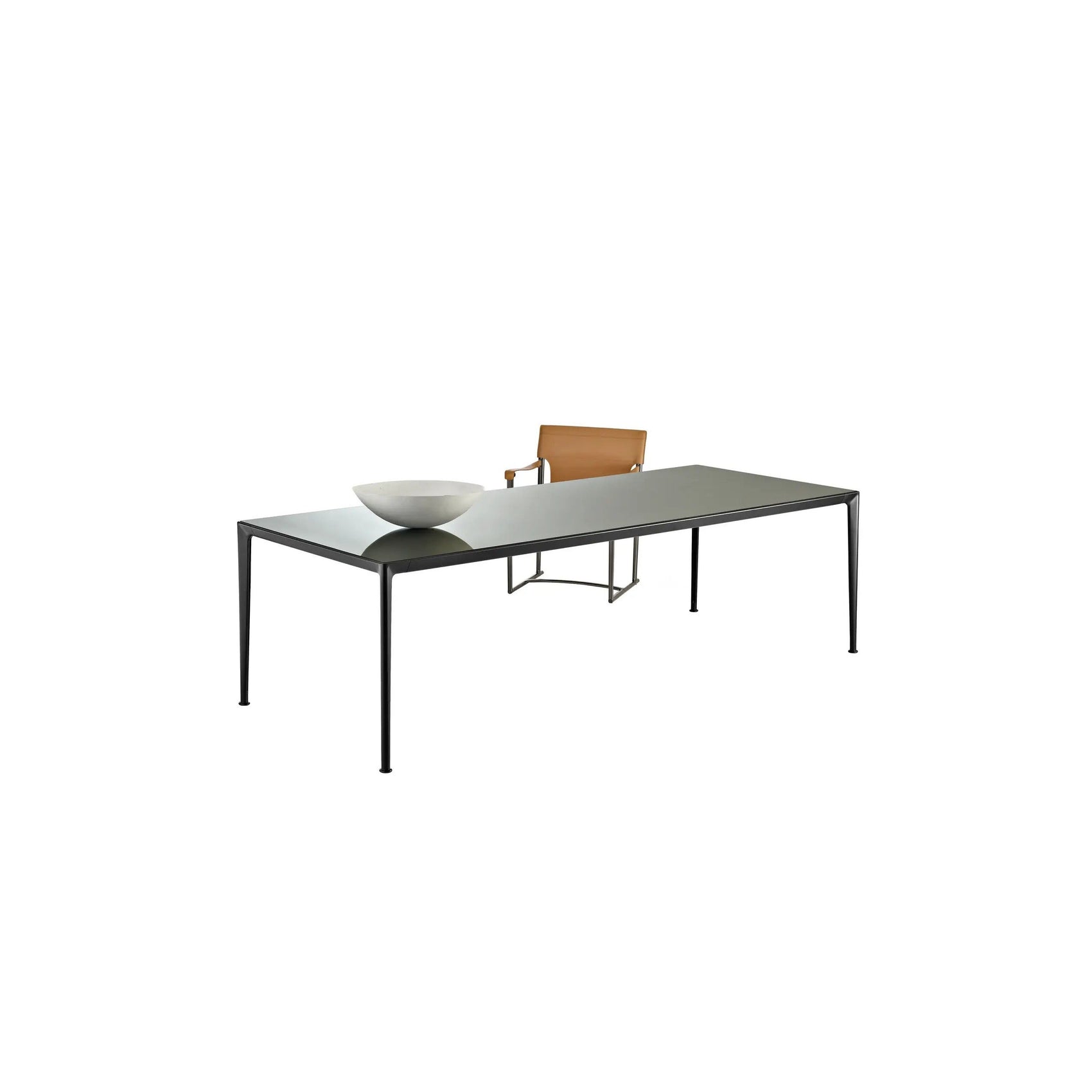 Mirto - Rectangular Table 160cm with Pewter Painted Frame (IMT160_E)