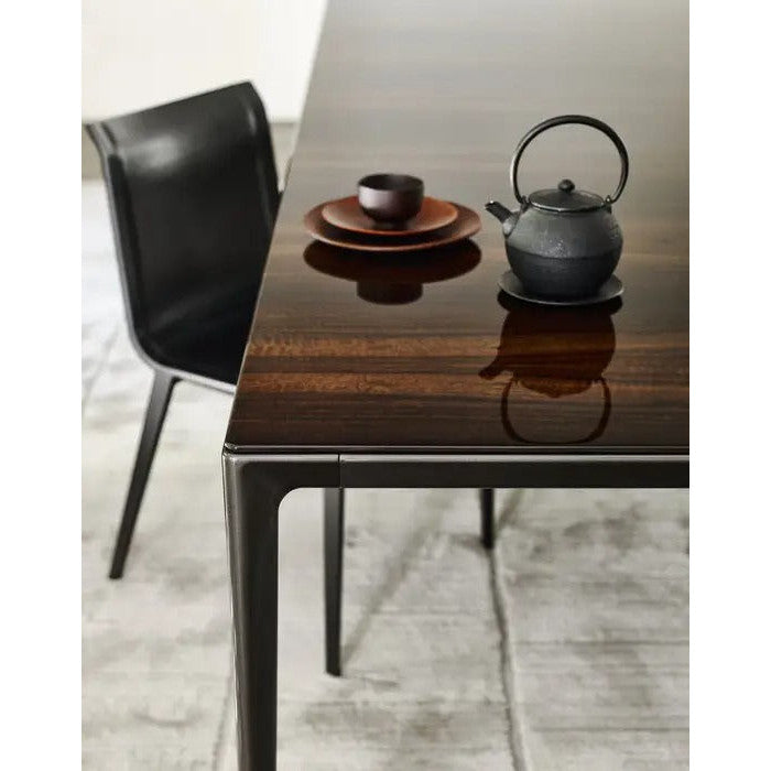 Mirto - Rectangular Table 160cm with Pewter Painted Frame (IMT160_E)