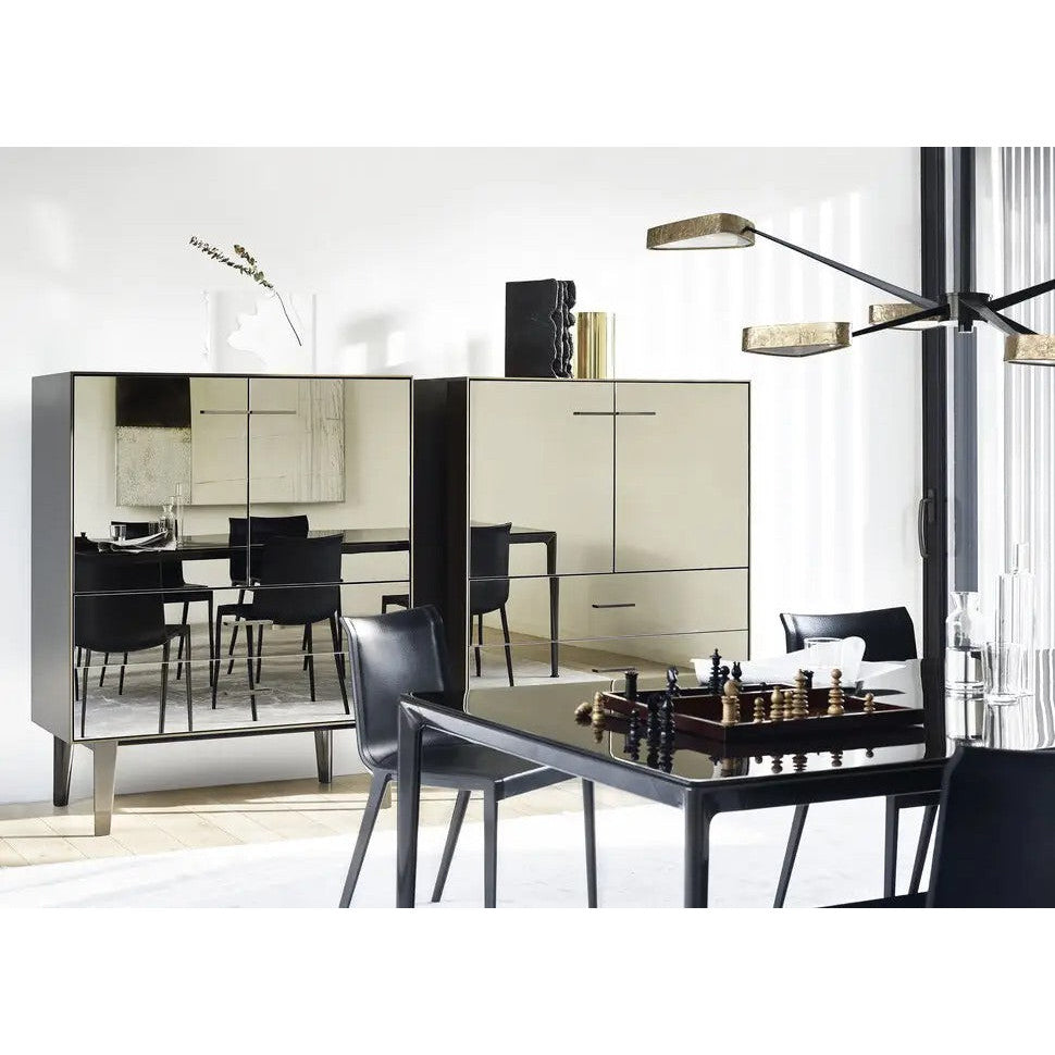 Mirto - Rectangular Table 160cm with Pewter Painted Frame (IMT160_E)