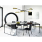 Mirto - Rectangular Table 160cm with Pewter Painted Frame (IMT160_E)