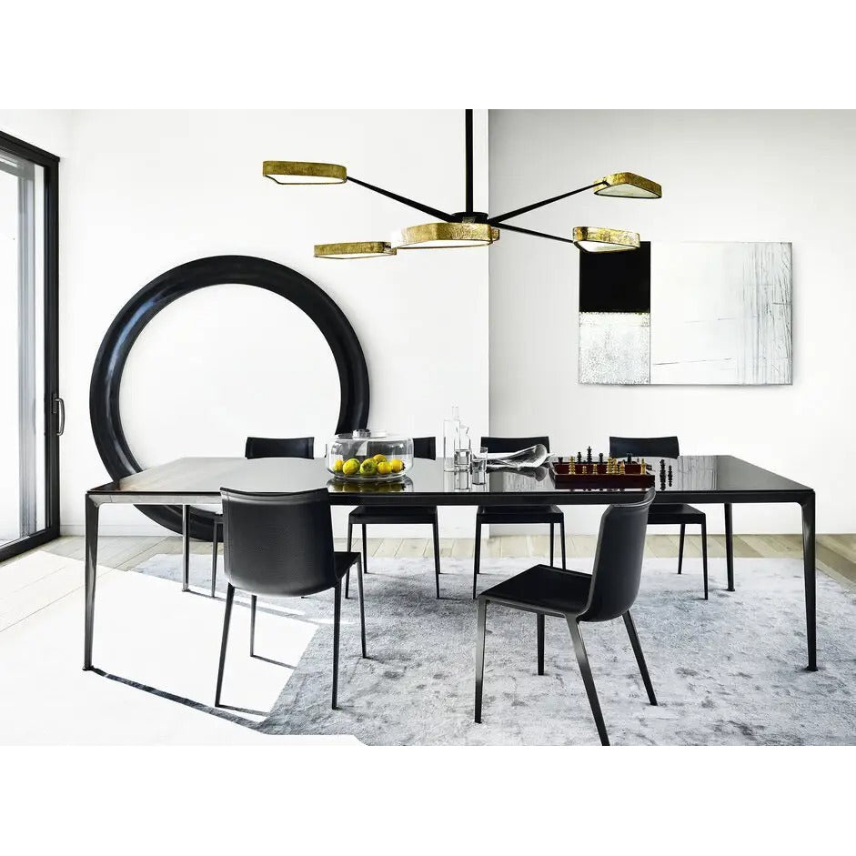 Mirto - Rectangular Table 160cm with Pewter Painted Frame (IMT160_E)