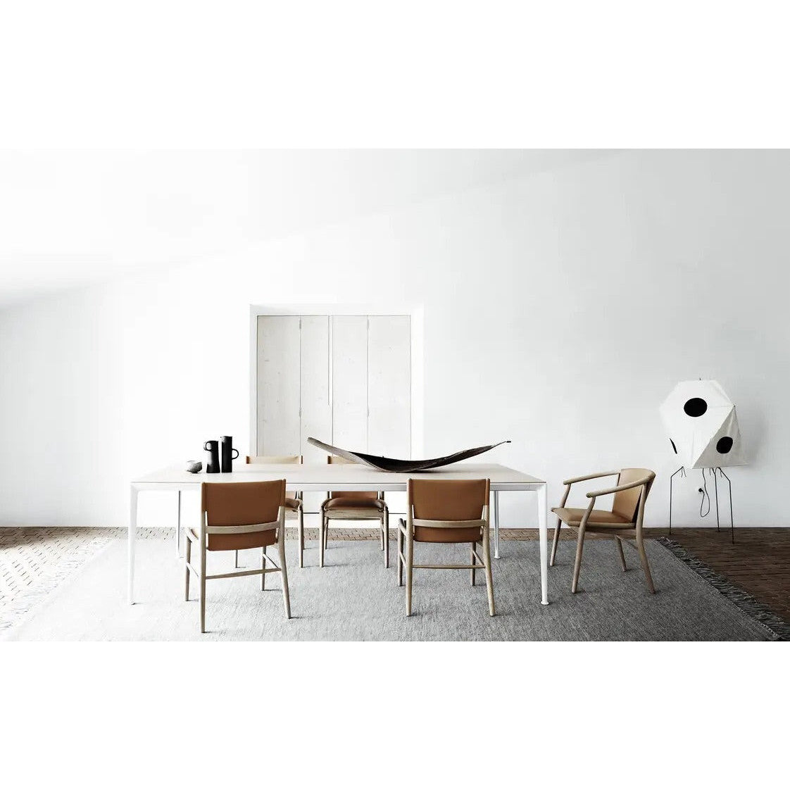 Mirto - Rectangular Table 160cm with Pewter Painted Frame (IMT160_E)