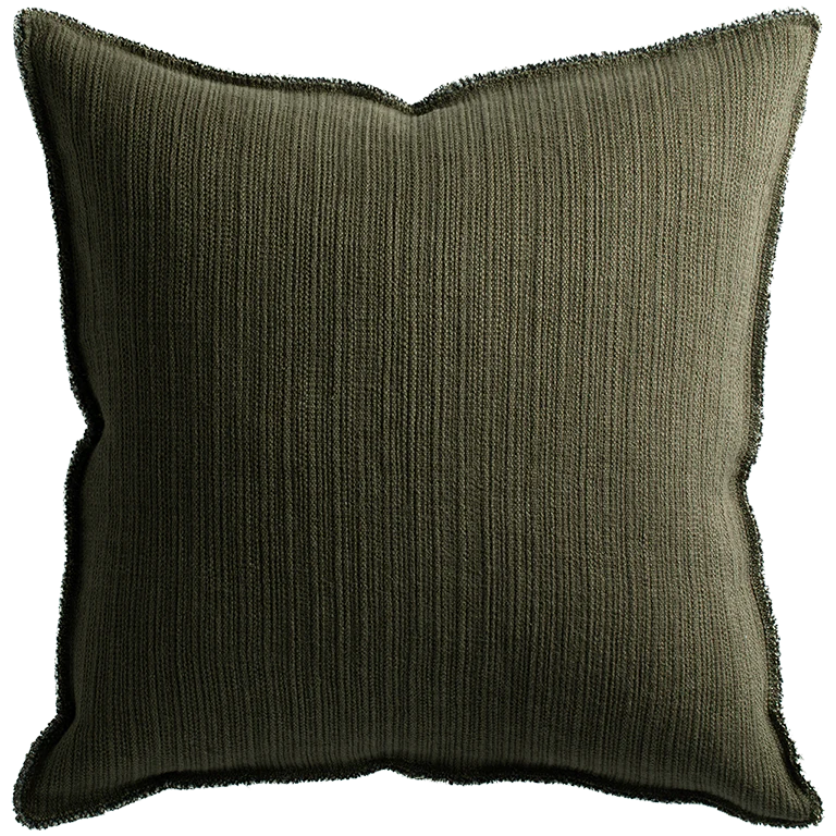 Bison Cushion with Fringe Detail