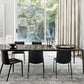 Mirto - Rectangular Table 160cm with Painted Black Chrome Frame (IMT160_C)