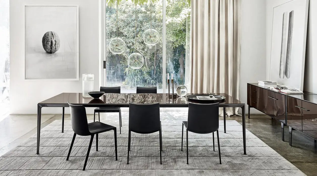 Mirto - Rectangular Table 160cm with Painted Black Chrome Frame (IMT160_C)