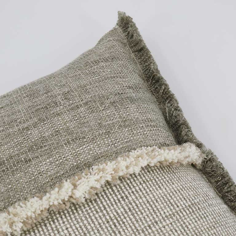 Forage Cloth Cushion with Fringing