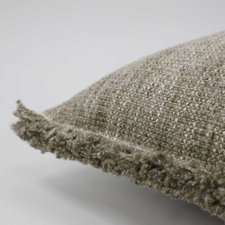 Forage Cloth Cushion with Fringing