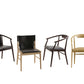 Jens - Chair, Oak Frame, Leather Seat and Back with Armrests 61cm (SJ61BR)