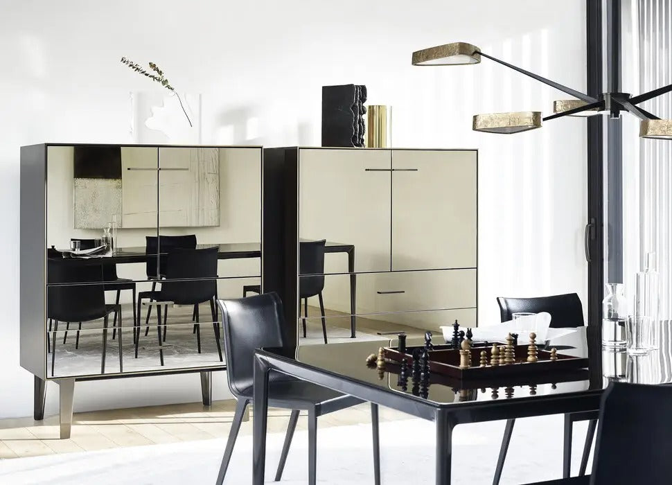 Mirto - Rectangular Table 160cm with Painted Black Chrome Frame (IMT160_C)