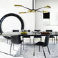 Mirto - Rectangular Table 160cm with Painted Black Chrome Frame (IMT160_C)