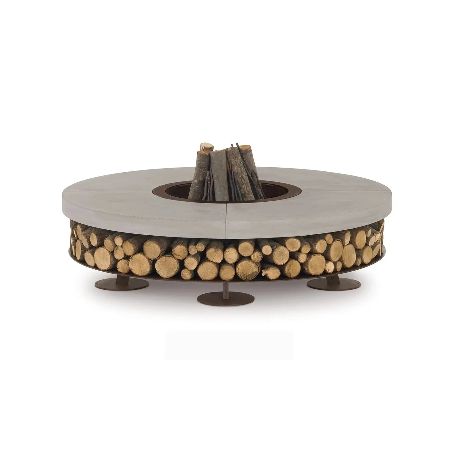 Ercole Outdoor Wood-Burning Fire Pit, Concrete | AK47 DesignArt | JANGEORGe Interior Design