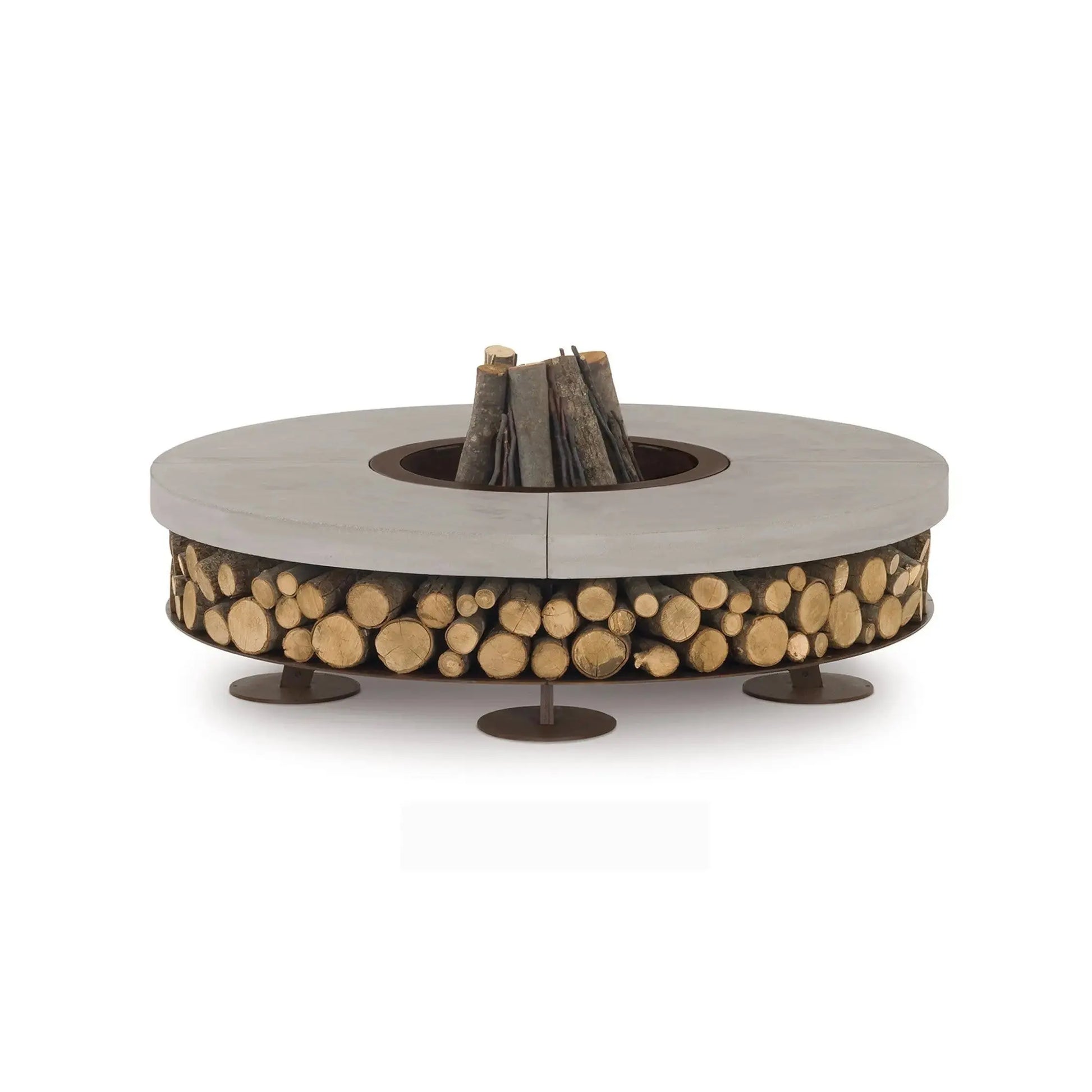 Ercole Outdoor Wood-Burning Fire Pit, Concrete | AK47 DesignArt | JANGEORGe Interior Design