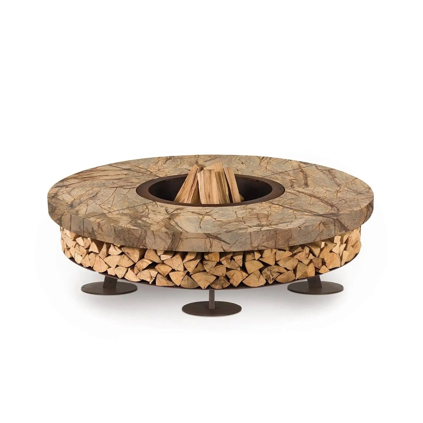 Ercole Outdoor Wood-Burning Fire Pit, Marble | AK47 DesignArt | JANGEORGe Interior Design