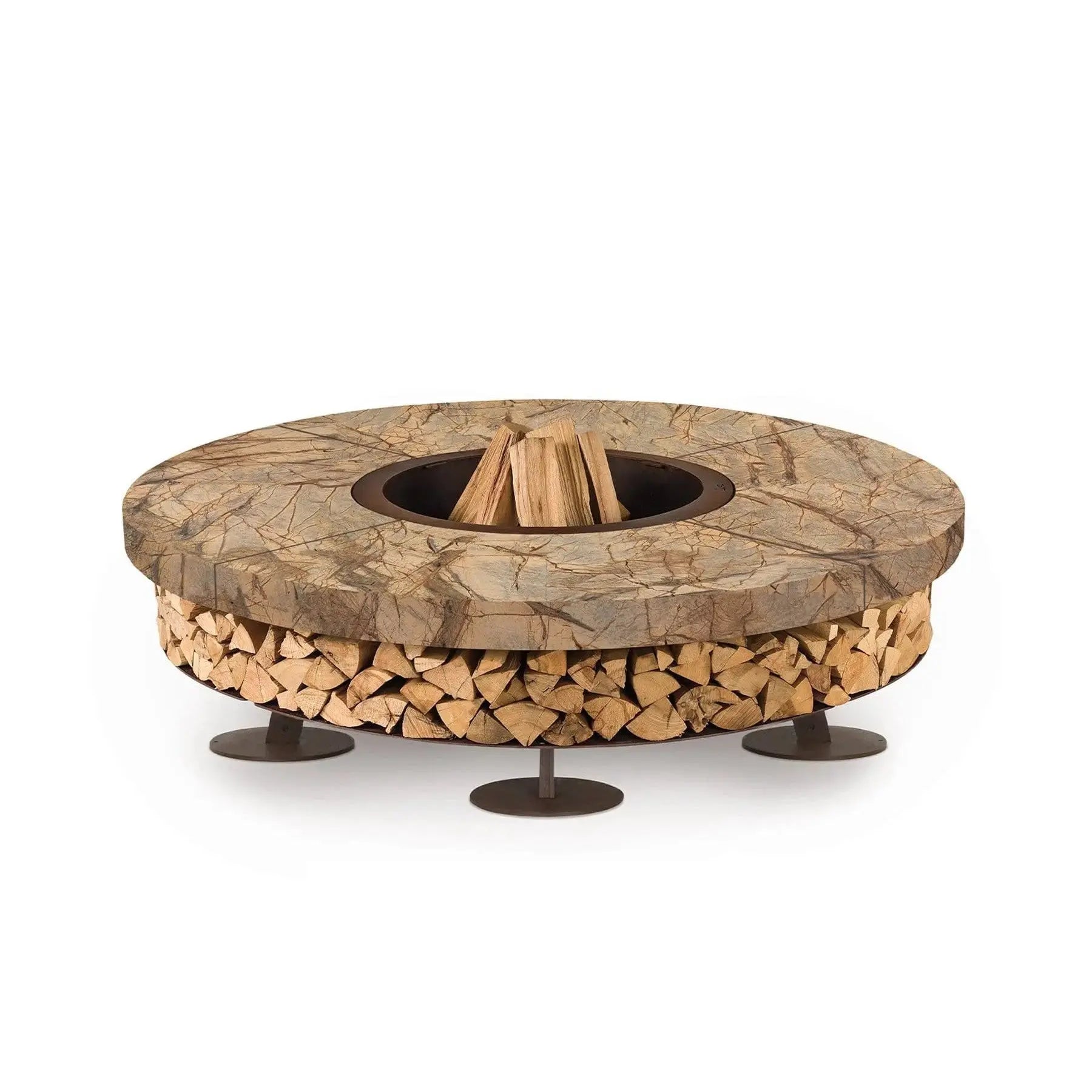 Ercole Outdoor Wood-Burning Fire Pit, Marble | AK47 DesignArt | JANGEORGe Interior Design