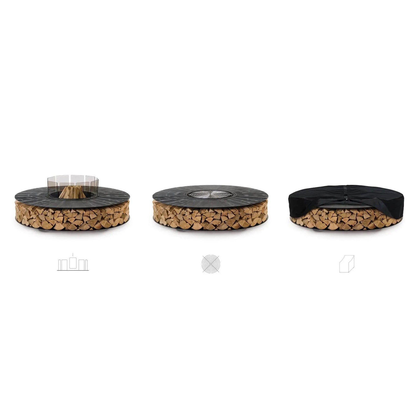 Zero Wood-Burning Outdoor Fire Pit, Texture Collection | AK47 DesignArt | JANGEORGe Interior Design