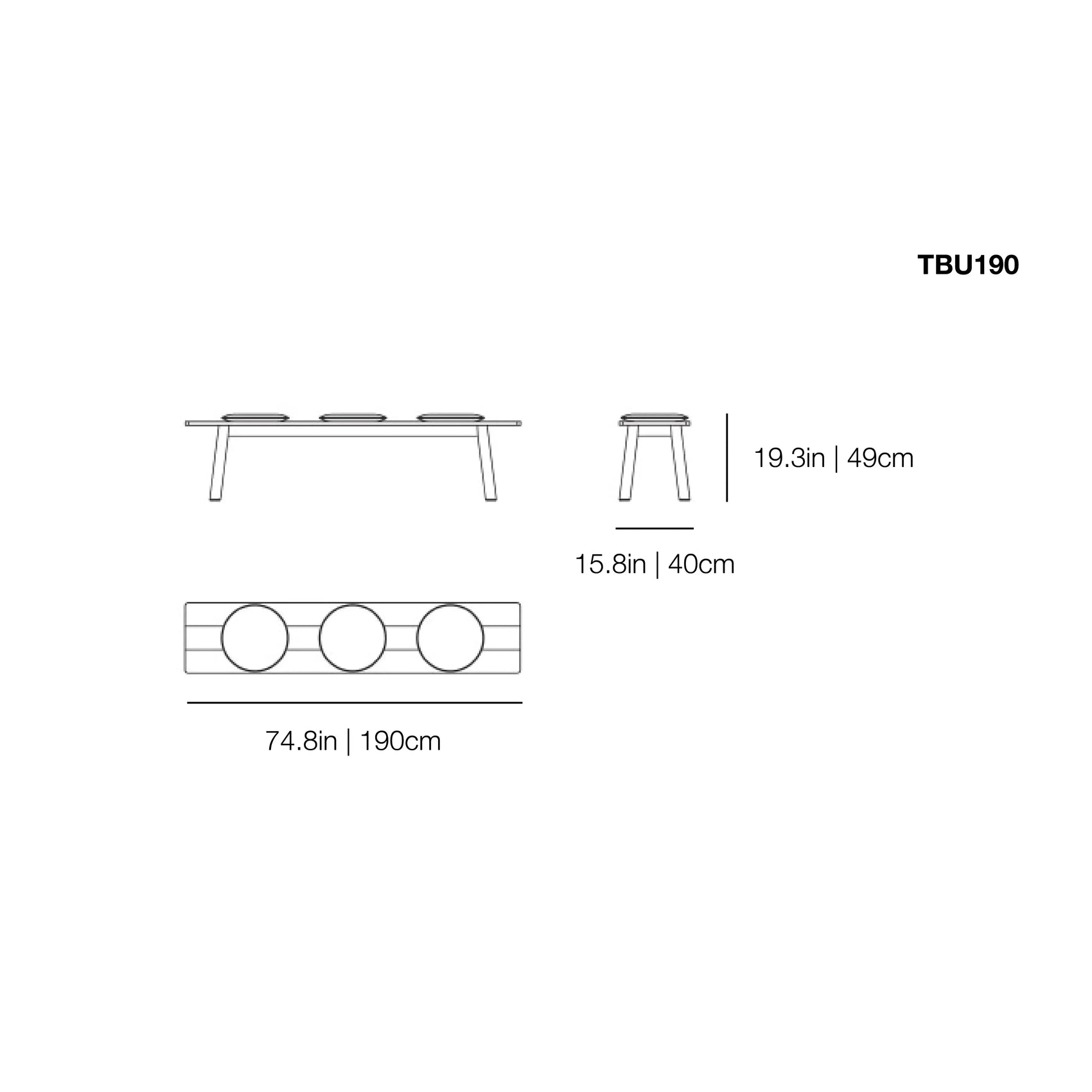 Bull Bench TBU190 | B&B Italia | JANGEORGe Interior Design