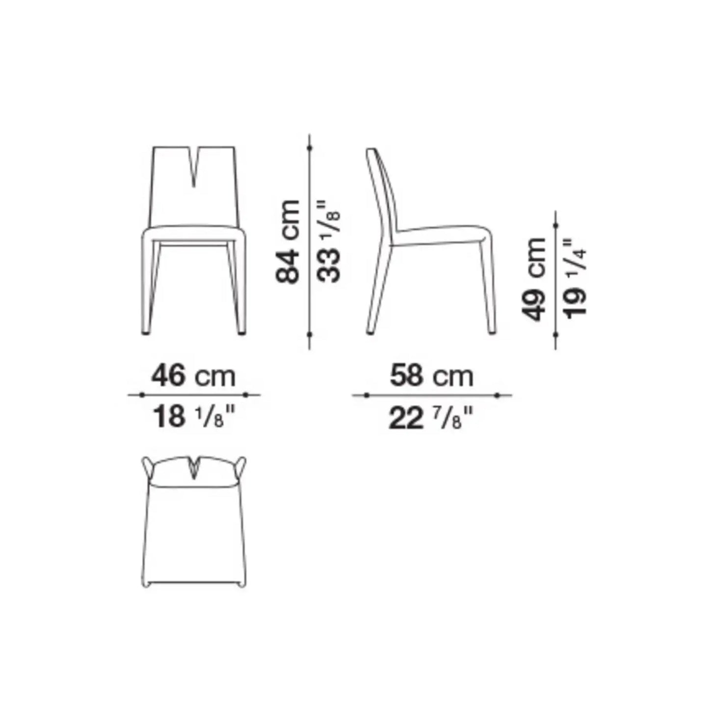 Cutter - Chair 46cm (CU46) (FLOOR MODEL SAG HARBOR) - JANGEORGe Interiors & Furniture
