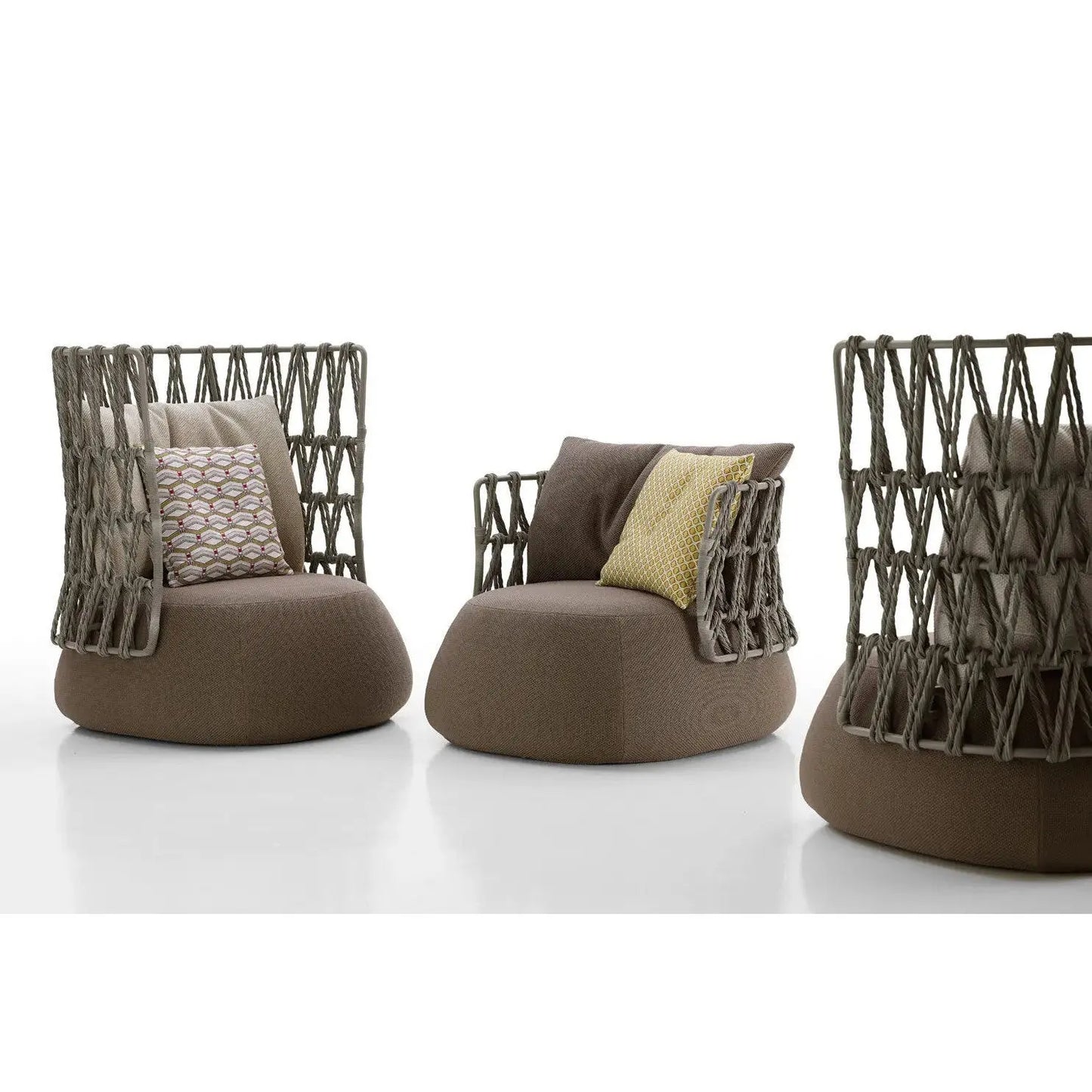 Fat-Sofa Outdoor - Floor Model - Armchair with low back 95cm (FA91B) (Sag Harbor, NY) - JANGEORGe Interiors & Furniture