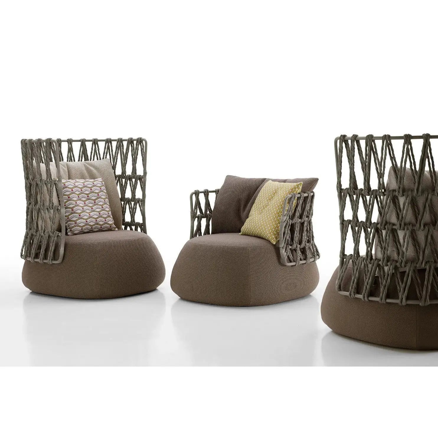 Fat-Sofa Outdoor - Floor Model - Armchair with low back 95cm (FA91B) (Sag Harbor, NY) - JANGEORGe Interiors & Furniture