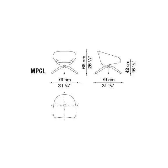 Mart Small Swivel Armchair | B&B Italia | JANGEORGe Interior Design