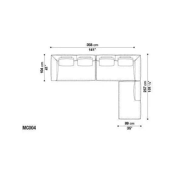 Michel Sofa | B&B Italia | JANGEORGe Interior Design