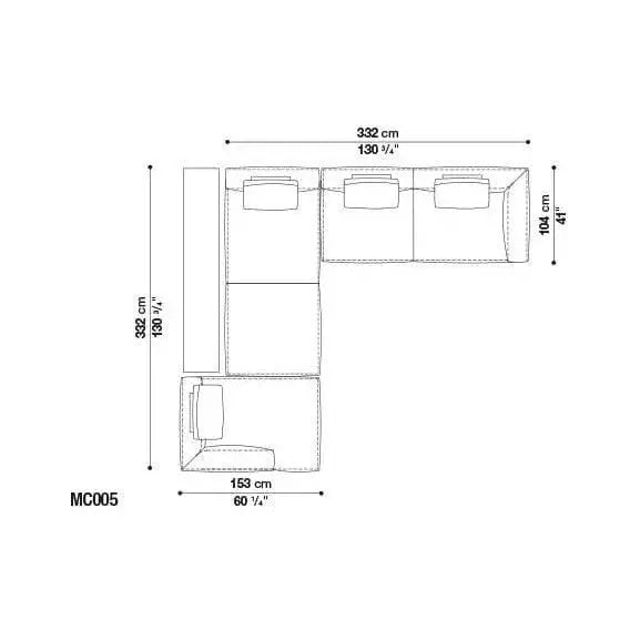 Michel Sofa | B&B Italia | JANGEORGe Interior Design