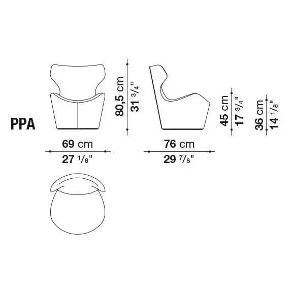 Piccola Papilio Swivel Armchair (PPA) | B&B Italia | JANGEORGe Interior Design