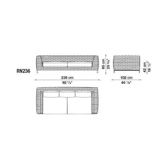 Ray Outdoor Natural Sofa | B&B Italia | JANGEORGe Interior Design
