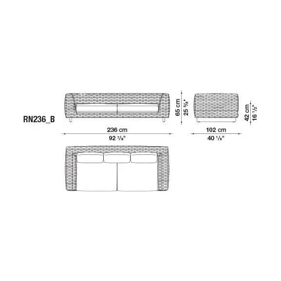 Ray Outdoor Natural Sofa | B&B Italia | JANGEORGe Interior Design