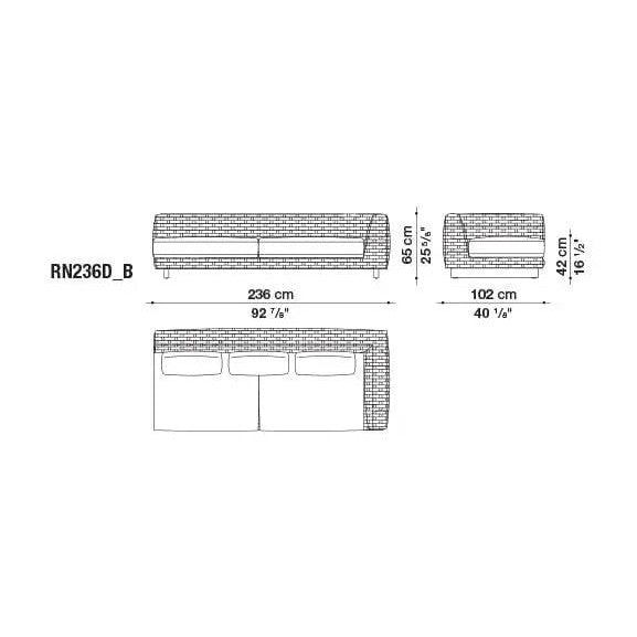 Ray Outdoor Natural Sofa | B&B Italia | JANGEORGe Interior Design